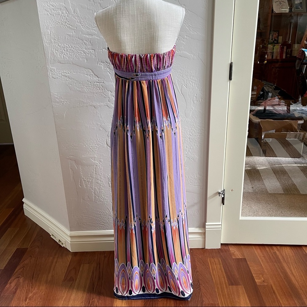 Karlie Boho Strapless Maxi Silhouette Dress Size: Medium‎ - Picture 2 of 10